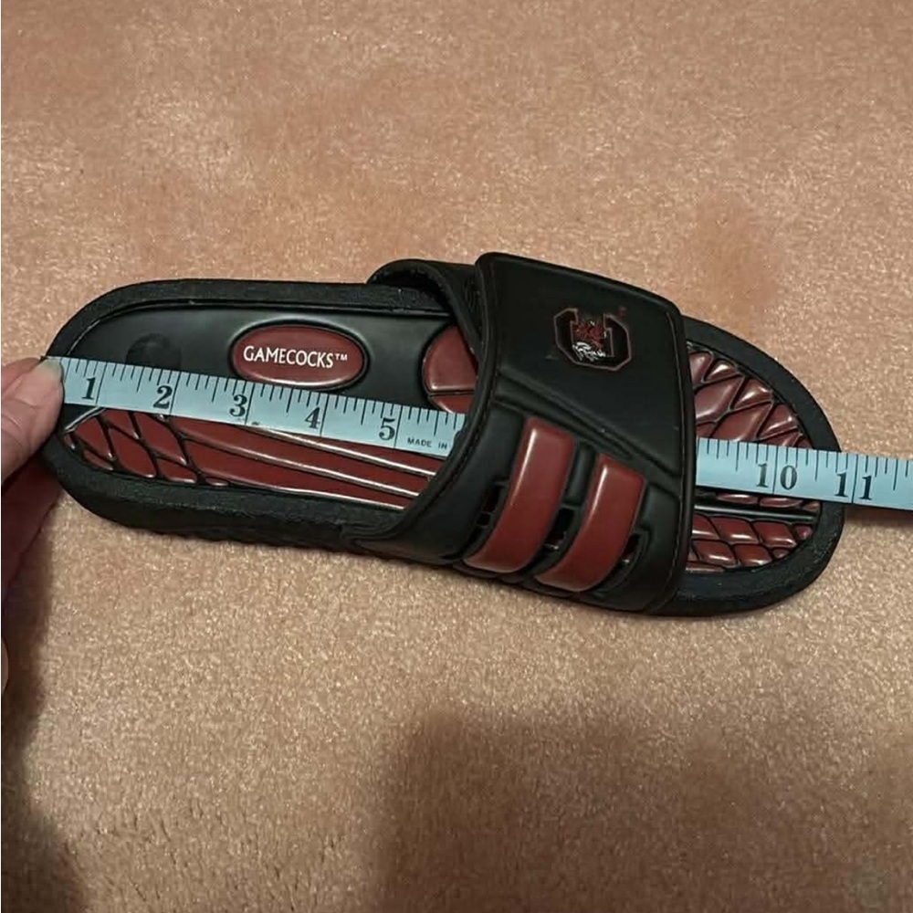 USC Gamecocks Black and Red Slide Sandals. Size 8. EUC - Picture 6 of 7